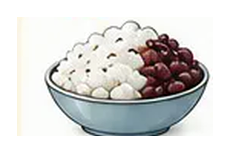 Ilustração de arroz e feijão